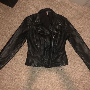 Free people leather jacket